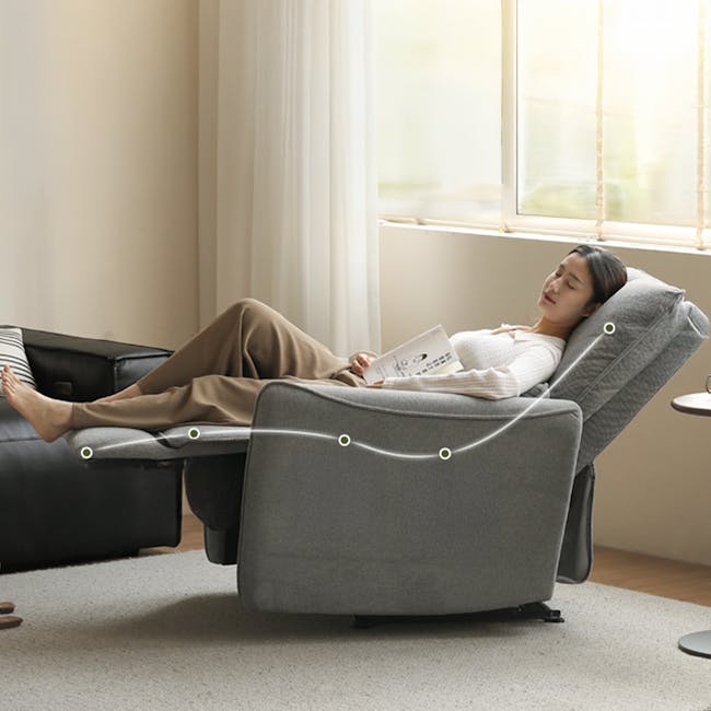 Sena Manual Recliner Sofa - Moss Green - 8