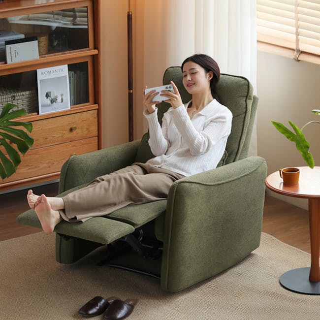 Sena Manual Recliner Sofa - Moss Green - 2