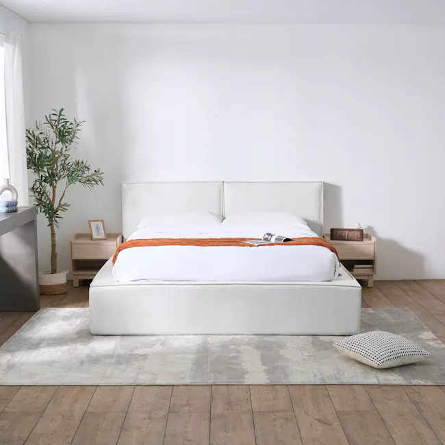 (As-is) Maine Storage Queen Bed - Ivory (Pet Friendly) - 20