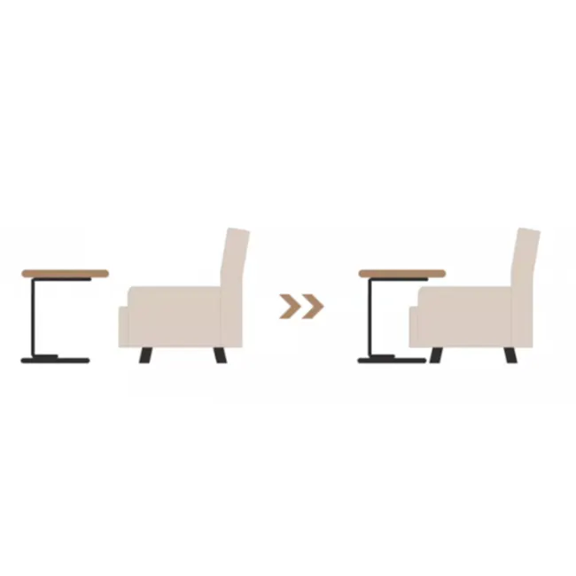 Tommy Side Table - Oak, White - 7