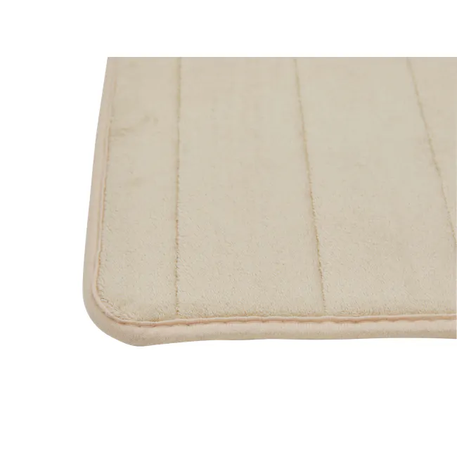 Essentials Memory Foam Floor Mat - Camel - 3 - Soft, fluffy, beige rug, textured surface, cozy blanket, plush area rug