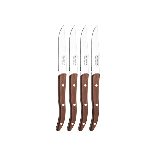 Tramontina 4pc French Steak Knife Set - Brown - 2