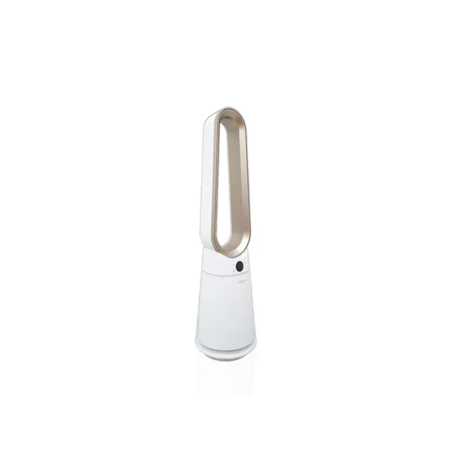 NNIO BLDC Bladeless Fan with Remote (N6200DCBLFR) - 3 - Sleek and modern design with a minimalist aesthetic, White and gold