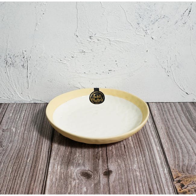 Table Matters Tsuchi White Coupe Plate - 4