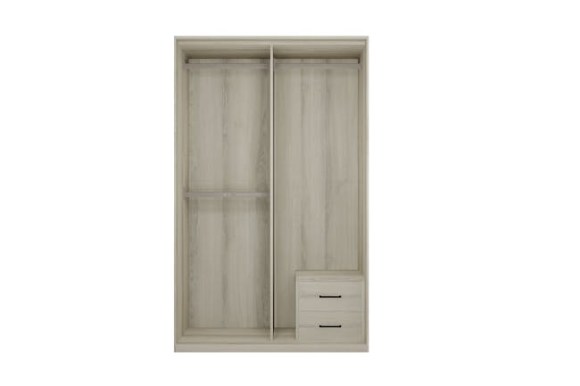 Lorren Sliding Door Wardrobe 2 - White Oak - 8
