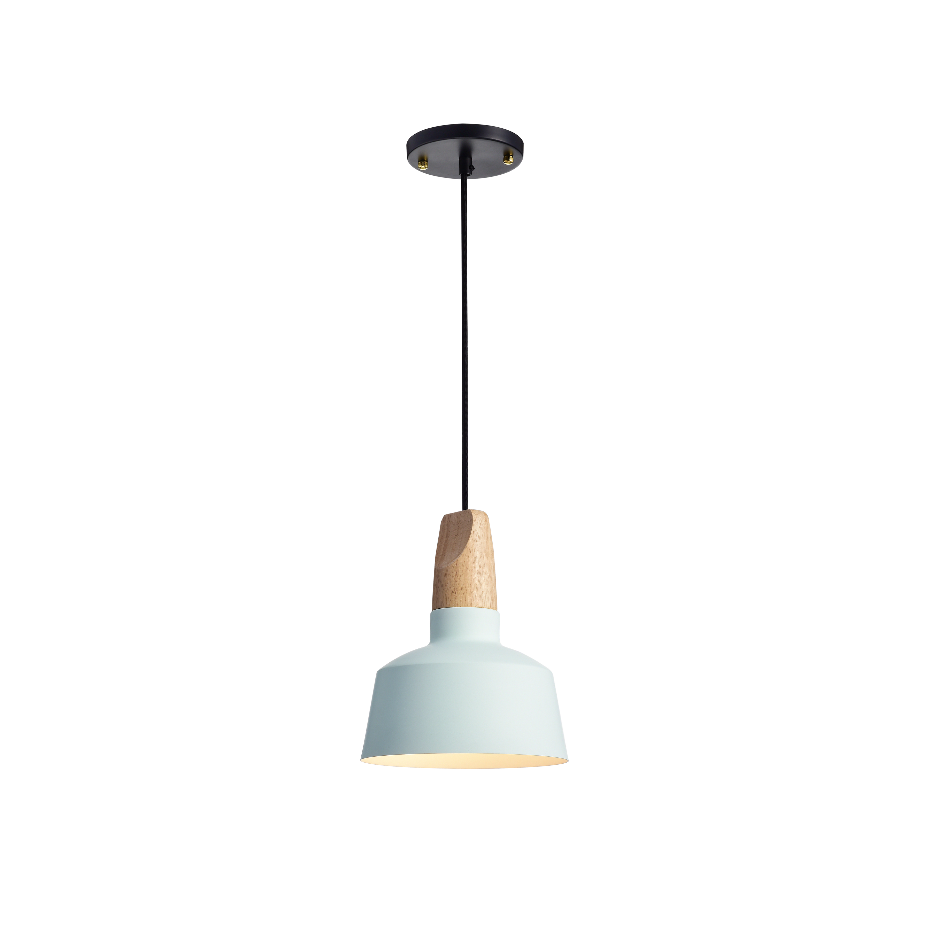 white bell pendant light