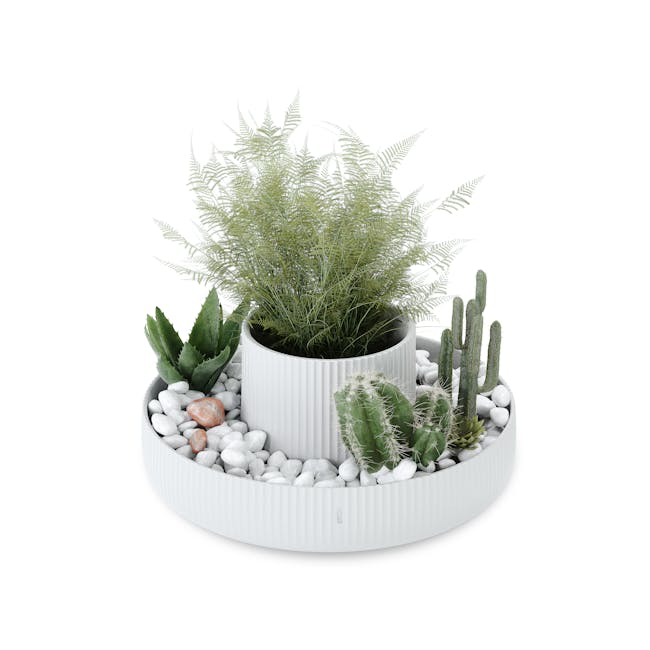 Fountain Ceramic Planter - White - 5