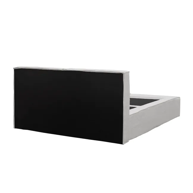 Maine Storage Queen Bed - Light Grey Boucle - 12