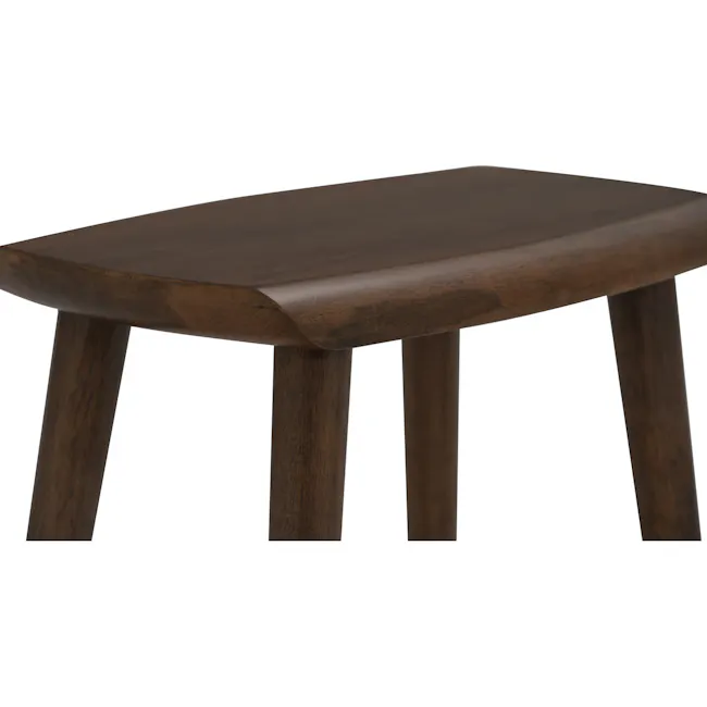 Auna Solid Wood Stool - Walnut - 5
