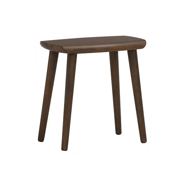Auna Solid Wood Stool - Walnut - 1