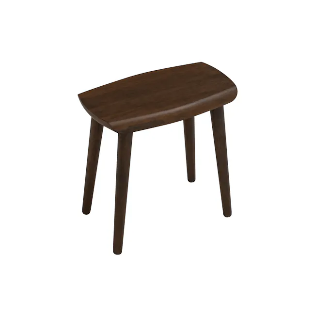 Auna Solid Wood Stool - Walnut - 2