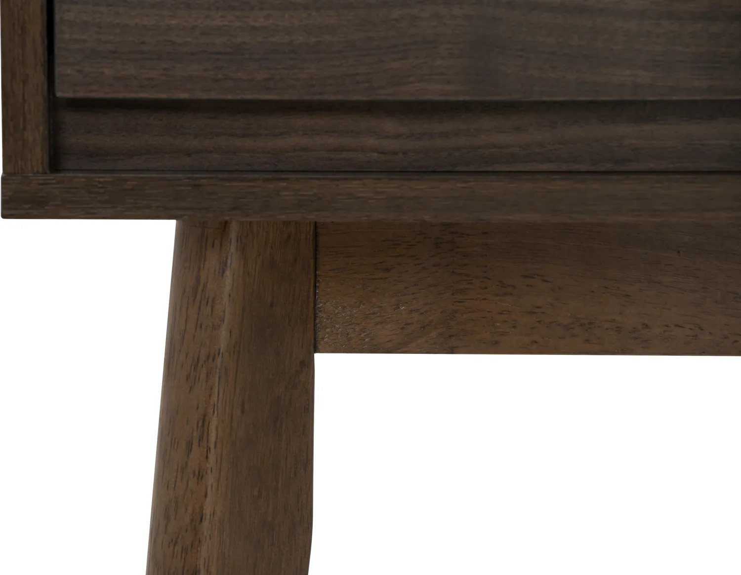 Herschel Console Table 1.2m - Walnut - 13 - Dark wood leg, polished finish, natural grain, rich brown hue, sturdy