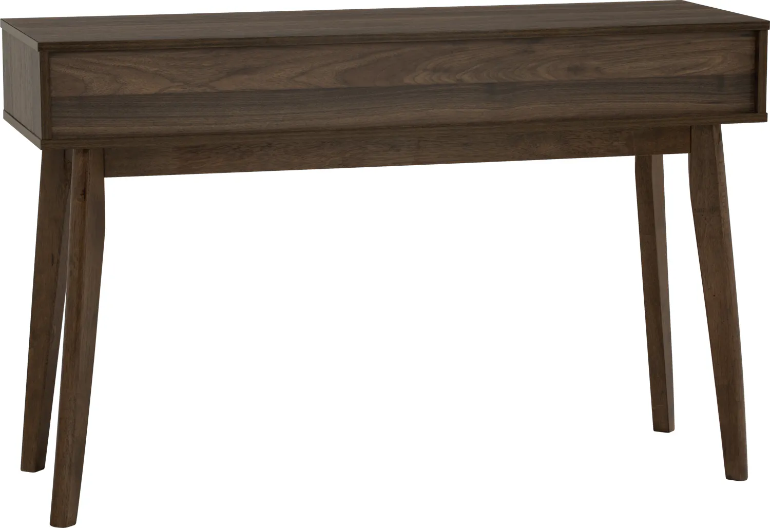 Herschel Console Table 1.2m - Walnut - 10 - Dark wood side table, sleek design, polished finish, natural grain, sturdy legs