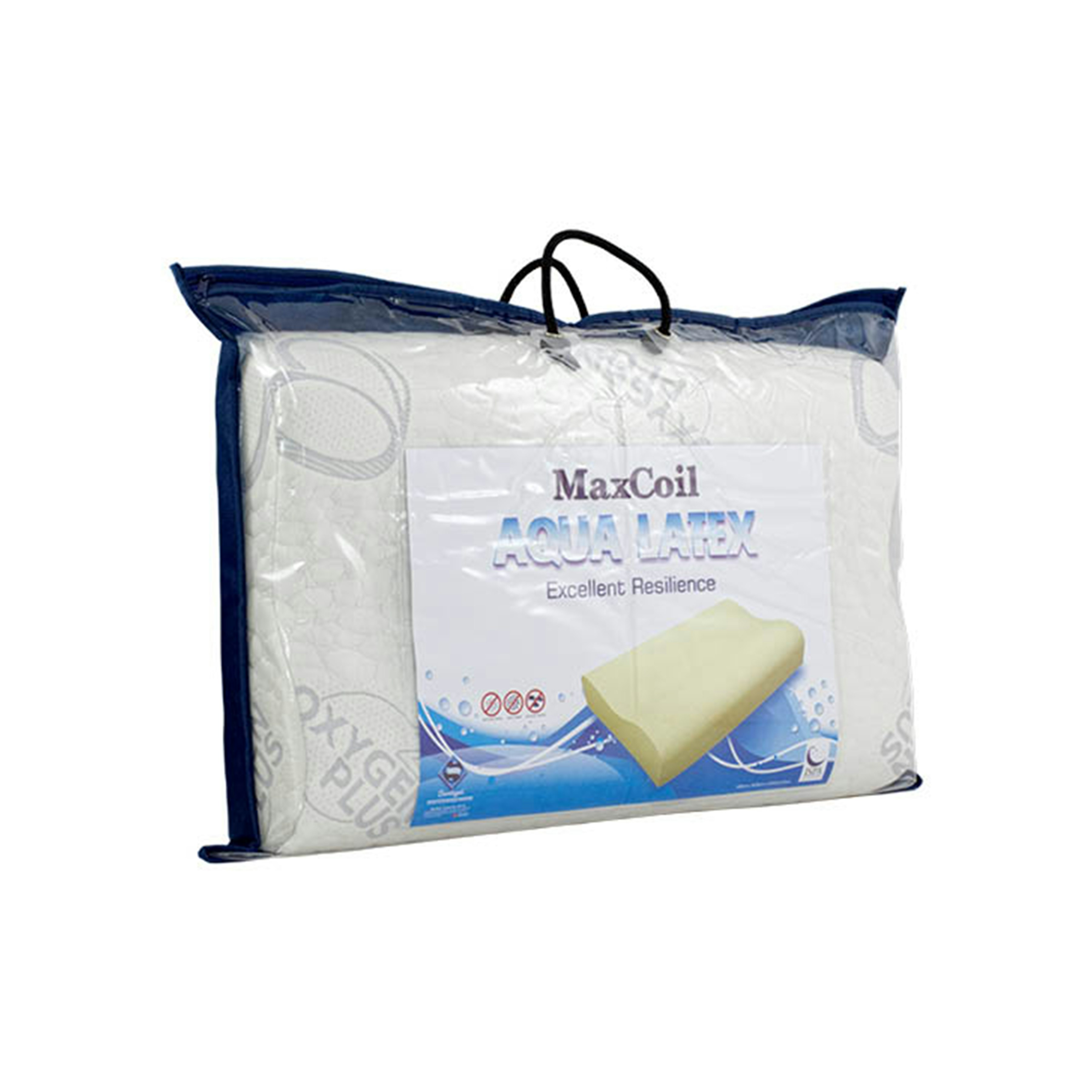 MaxCoil Aqua Latex Oxygen Plus Pillow, MaxCoil HipVan