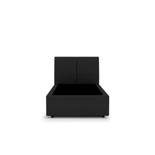 Excel Super Single Trundle Bed - Black (Faux Leather) - 10