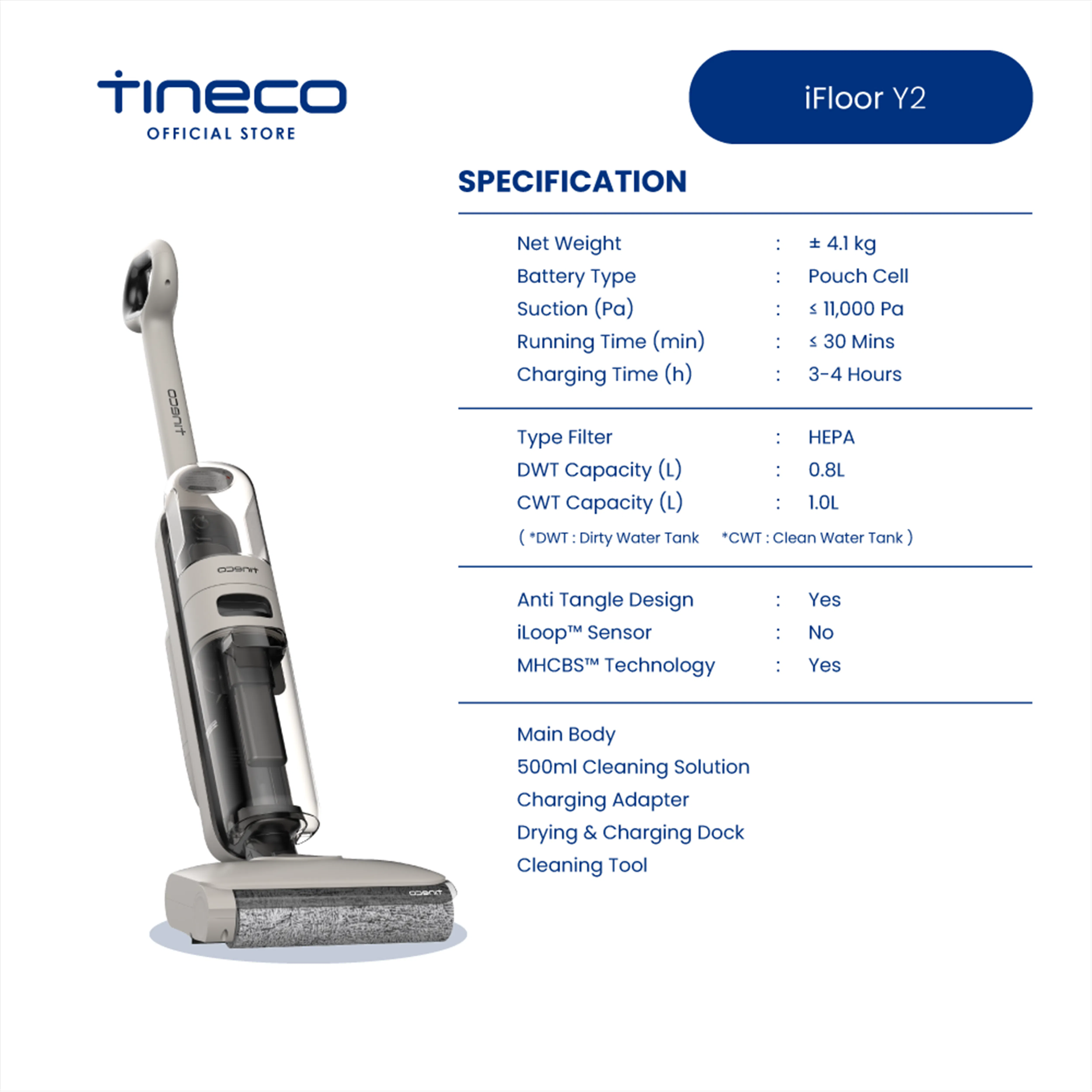 Tineco iFloor Y2 Cordless Floor Washer *Free 2 x Cleaning Solution* - 9