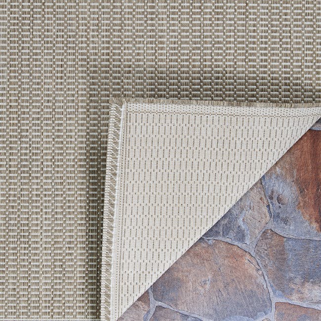 Saddle Stitch Flatwoven Rug - Champagne Taupe - 4