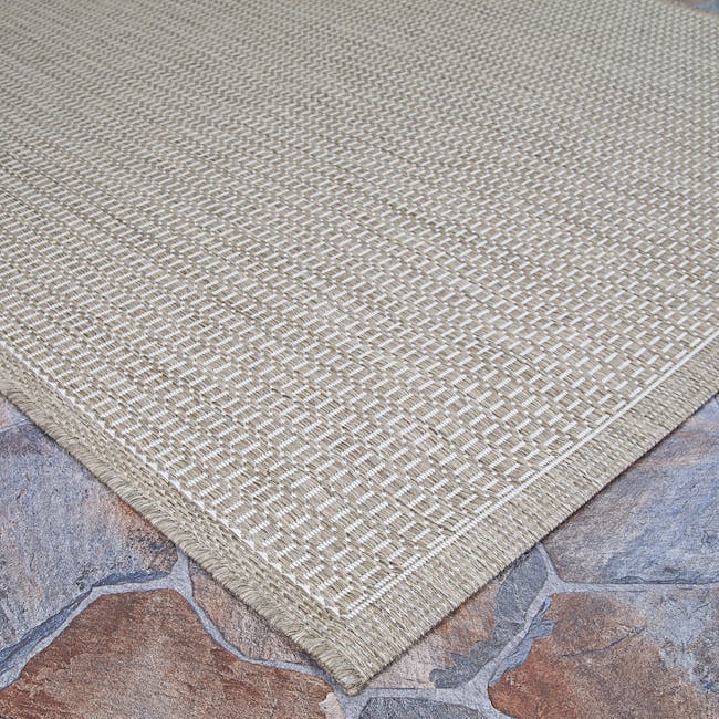 Saddle Stitch Flatwoven Rug - Champagne Taupe - 2