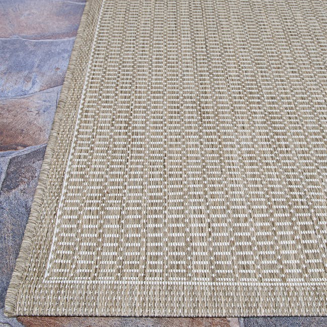 Saddle Stitch Flatwoven Rug - Champagne Taupe (2 Sizes) - 3