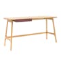 Morey Study Table 1.4m - Natural, Penny Brown - 0