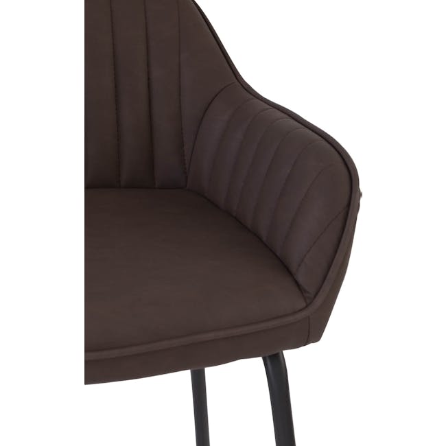 Edson Counter Chair - Mocha (Faux Leather) - 6