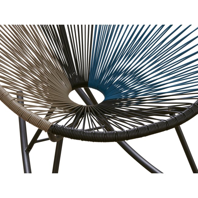 Acapulco Rocking Chair - Taupe, Black, Blue Mix - 6