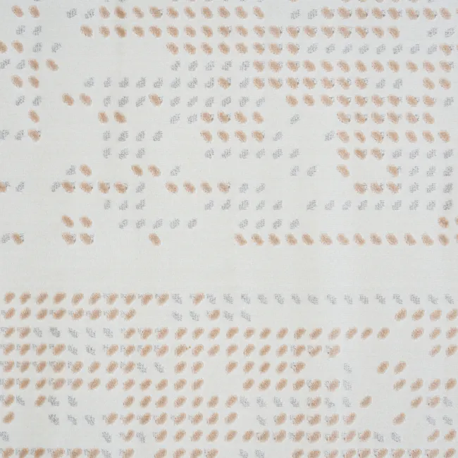 Iris Low Pile Rug - Microdot (3 Sizes) - 5 - Pattern with brown and beige footprints, repeating pattern, fabric texture