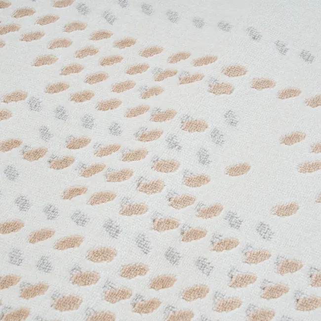 Iris Low Pile Rug - Microdot (3 Sizes) - 8 - Leopard print fabric, soft beige tones, intricate pattern, textured surface