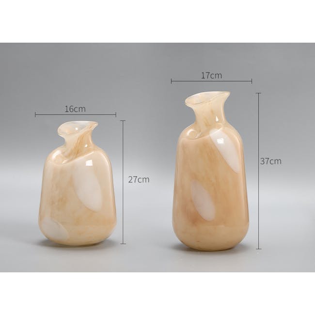 Marble-like Bulbous Vase (2 Sizes) - 7