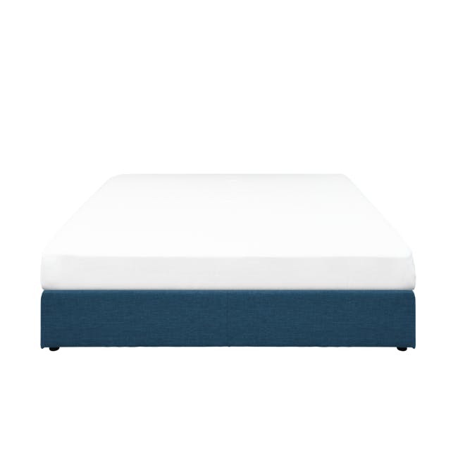 ESSENTIALS Queen Box Bed - Denim (Fabric) - 0