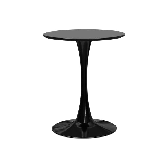 (As-is) Carmen Round Dining Table 0.6m - Black - 0