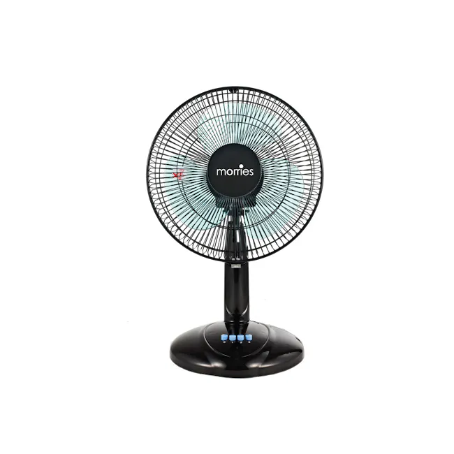 MORRIES 12 Inch Desk Fan - 1 - standing fan, electric fan, modern fan, black electric fan, fan with grid, fan with blades