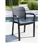 Melody Table with Samanna Chairs Set - Graphite - 2