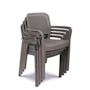 Melody Table with Samanna Chairs Set - Graphite - 4