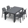 Melody Table with Samanna Chairs Set - Graphite - 0