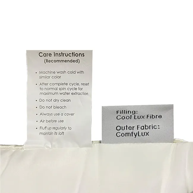 Intero Soft Lustrous Pillow - 7 - Machine wash cold with similar color, after complete cycle, reset to normal spin cycle for