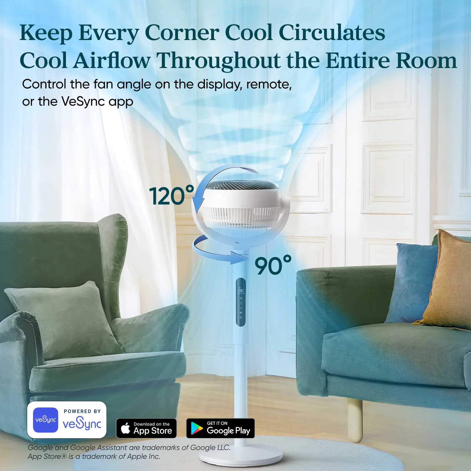 Levoit Smart Pedestal Air Circulation Fan - 9