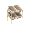 fixWood Kip 2 Layer Storage Bin Shelf 40L