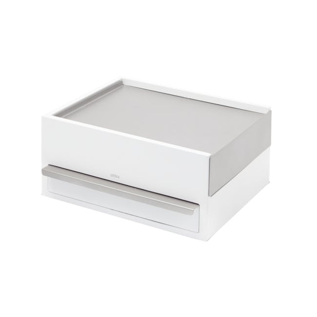Stowit Storage Box - White, Nickel - 0