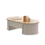 Marche Lift-Up Storage Coffee Table 1.2m - Natural, White - 7