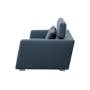 (As-is) Renzo 3 Seater Sofa with Adjustable Headrest - Medium Blue (Faux Leather) - 10