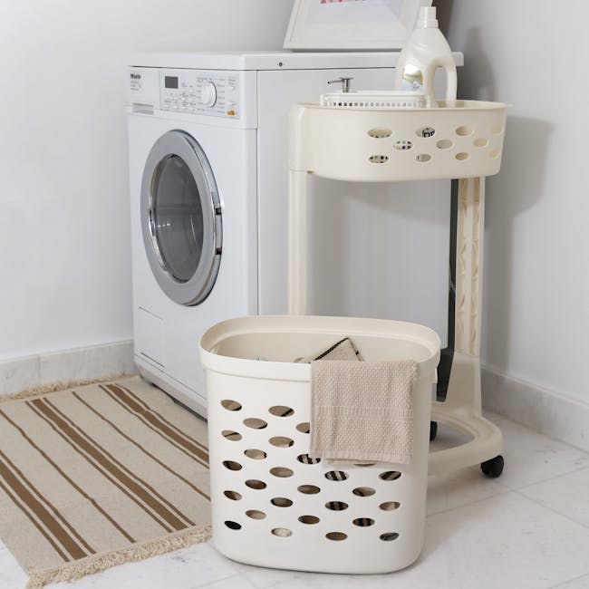 Algo Laundry Basket 2 Tier with Wheels - 1