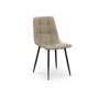 Friska Dining Chair - Taupe (Faux Leather) - 0