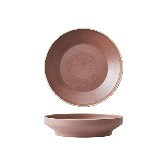 Luzerne Mod Deep Coupe Plate - Smoky Plum (3 Sizes) - 1 - Bowl and plate set, minimalist design, earthy tones, circular