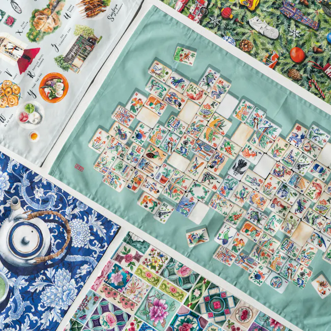 Singlapa Mahjong Tea Towel - 5