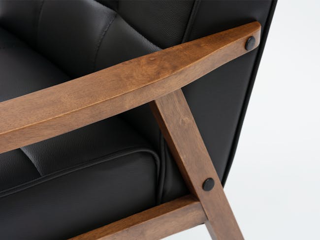 Tucson 2 Seater Sofa with Tucson Armchair - Espresso (Faux Leather) - 6