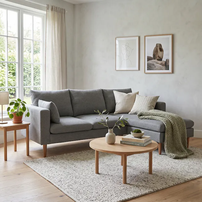 Alicia L-Shaped Sofa - Charcoal Grey - 2
