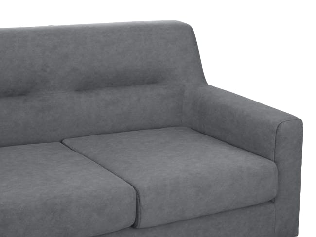 Damien 3 Seater Sofa with Damien 2 Seater Sofa - Dark Grey (Scratch Resistant Fabric) - 5