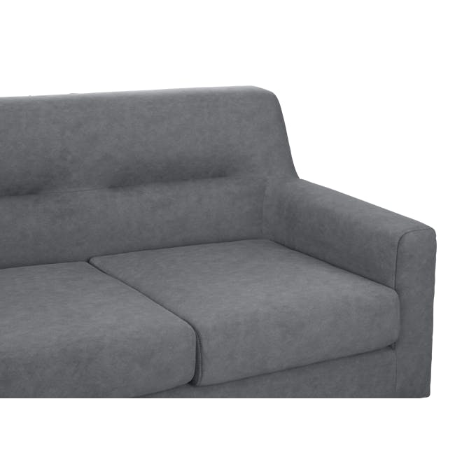Damien 3 Seater Sofa with Damien 2 Seater Sofa - Dark Grey (Scratch Resistant Fabric) - 5