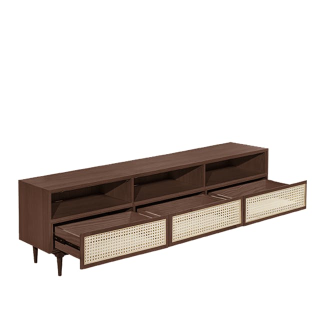 (As-is) Rocco Rattan TV Console 1.8m - Walnut - 8